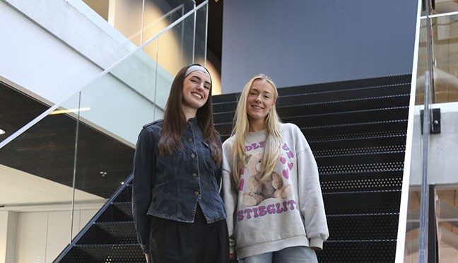 Cato & Femke on Stairs