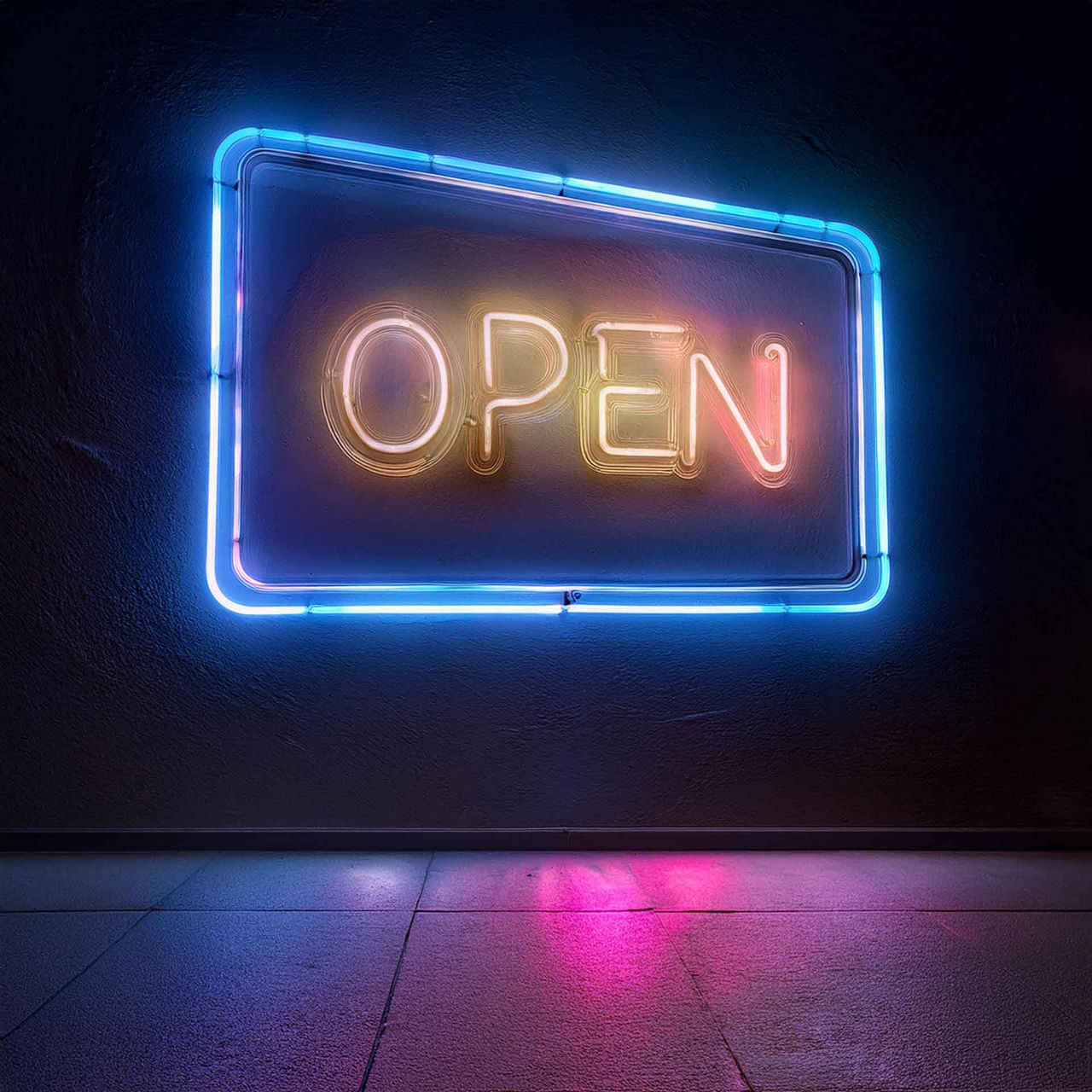 paperplane in neon