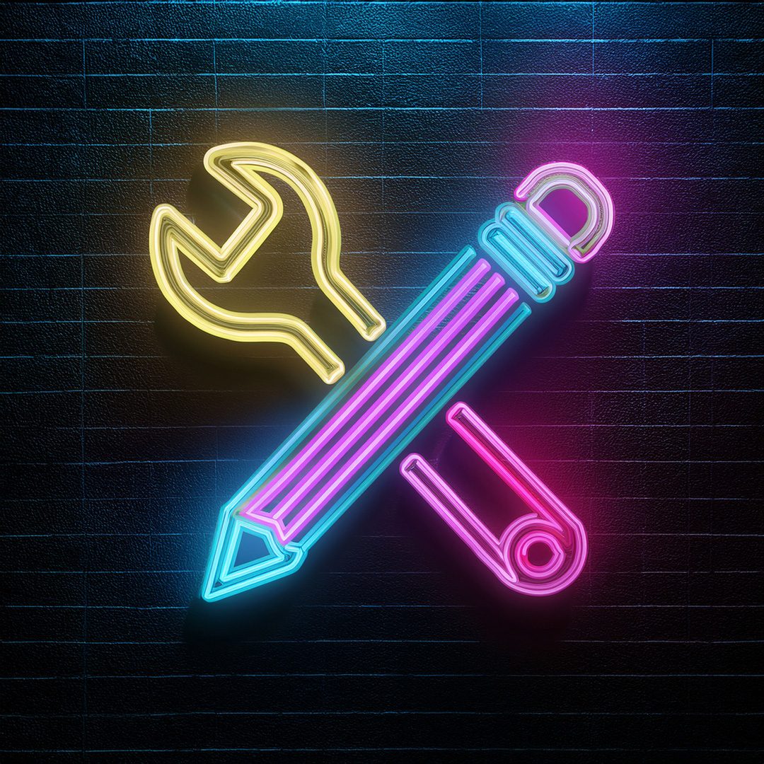 dekorativ bild i neon